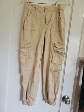 Telepatia Beige Cargo Jogger Pants Size 5/27